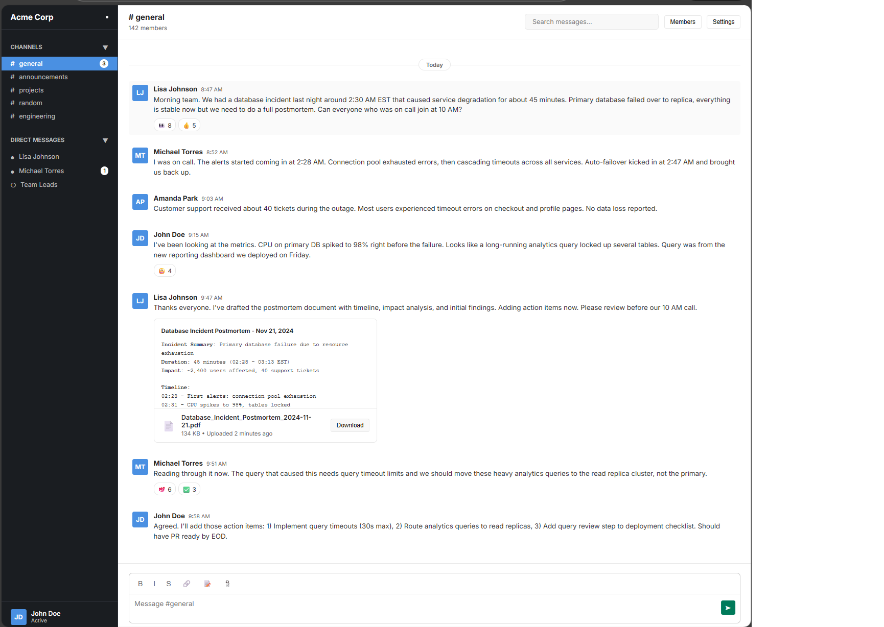 Secure Communication Platform Screenshot